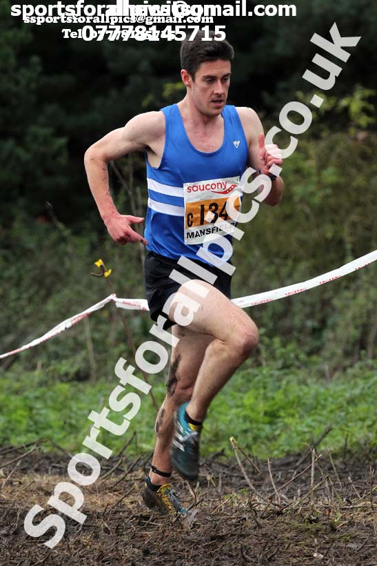 Senior men, National Cross Country Relay Champs., Berry Hill Park, Mansfield.  Photo: David T. Hewitson/Sports for All Pics